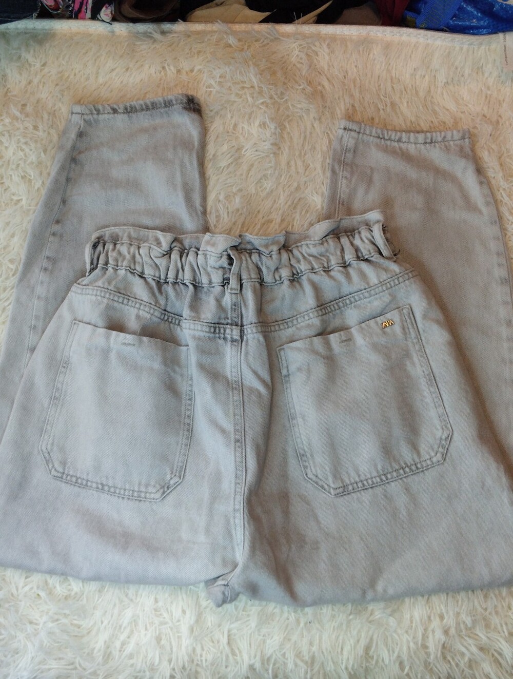 Zara Baggy Paper-bag Jeans Size 10 - Picture 6 of 13